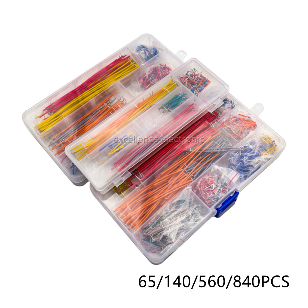 Jumper Wire Kit - 65/140/560/840 Pz/scatola Breadboard Senza Saldatura Ponticelli