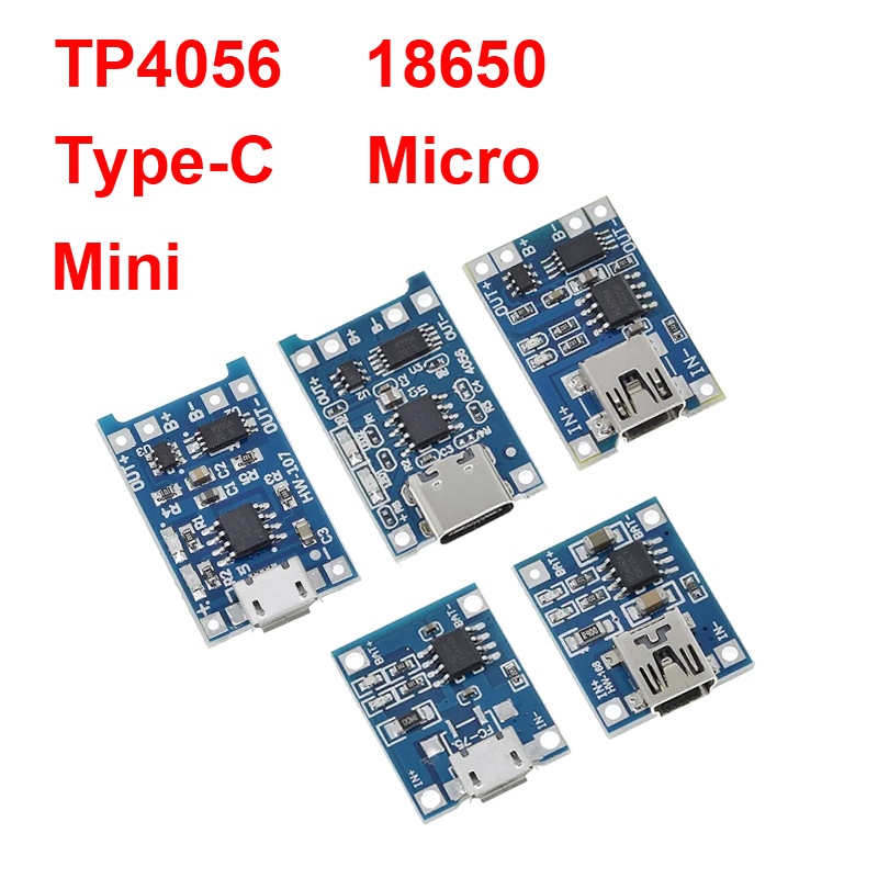 Li Ion Charger Module - 1/5PCS 5V 1A Micro/Type-c/Mini 18650 TP4056