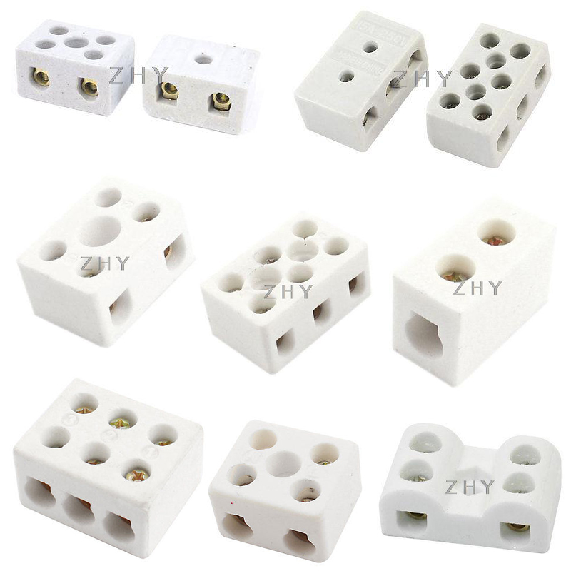 Screw Terminal Block - Morsettiera isolante in ceramica porcellanata con