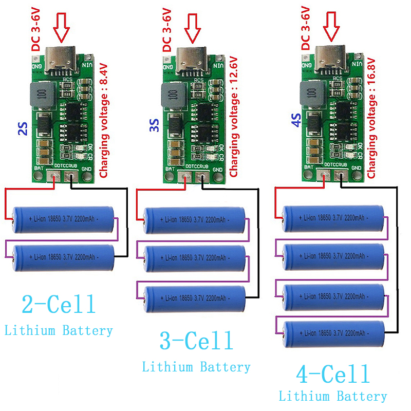 Multi-cella 2S 3S 4S Tipo-C A  - Li Ion Charger Module recensione e prezzo