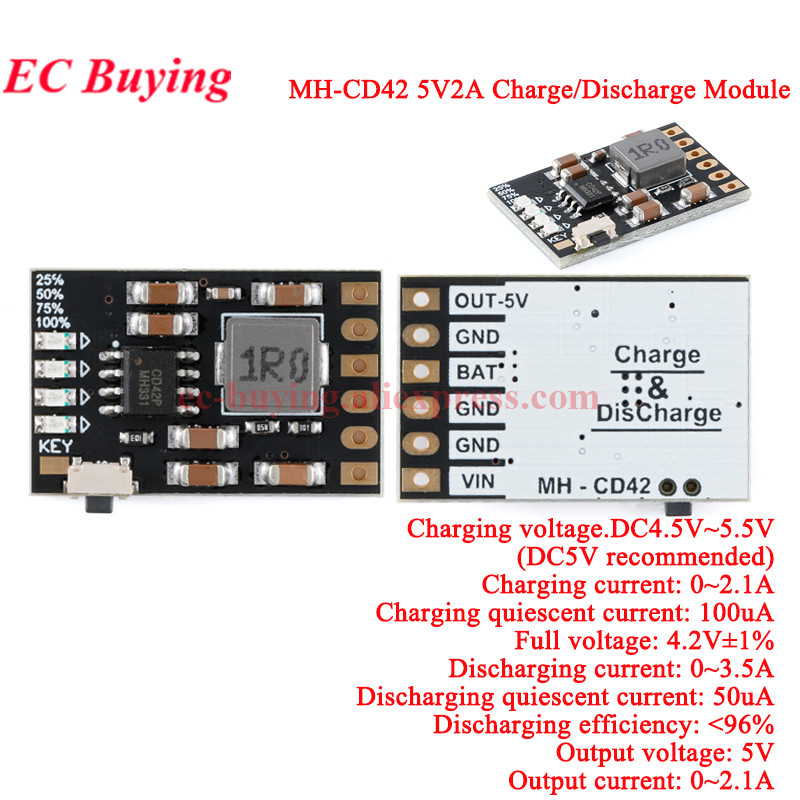 20 pz/1 pz MH-CD42 DC 5 V 2A A - Li Ion Charger Module recensione e prezzo