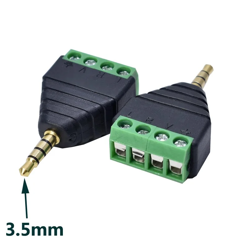 5/20/100PCS 3.5mm Stereo 4 Pol - Screw Terminal Block recensione e prezzo