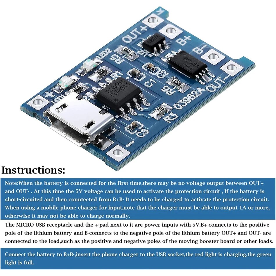 20 pz TP4056 1A 5 V Batteria A - Tp4056 Module recensione e prezzo